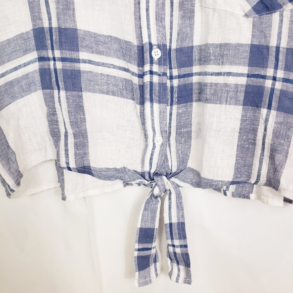 Rails Ameli Lapis coast white tie front shirt - Picture 4 of 9